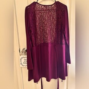 Flora intimates burgundy robe